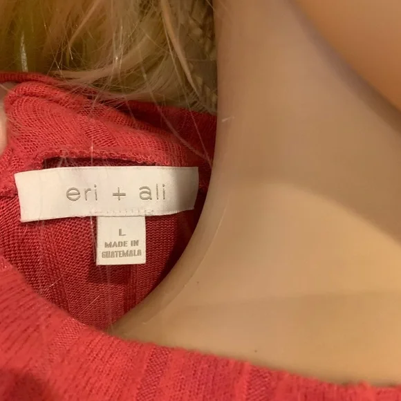 Anthropologie Eri + Ali tunic Fiona Hacci pullover ribbed mock neck - Picture 7 of 8